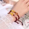Fashionable Braided Hand Rope Bracelet with Dragon Charm for Men and Women Gifts for New Year and Anniversary