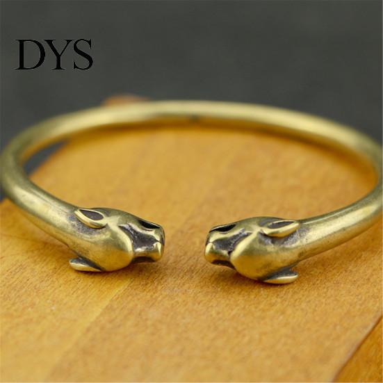 Man Woman Brass Adjustable Hand Bracelet Bangle Valentine Day Jewelry Gift Cuff