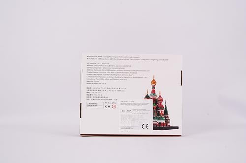 LULUFUN Micro Block Building Toy, 3D Puzzle, Castle, Adult Gift, Interior Assembly, Time Killer, Popular Hobby (St. Basil's Cathedral)
