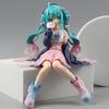 Cute Pink Sitting Pose Hatsune Miku Pvc Figure For Teens