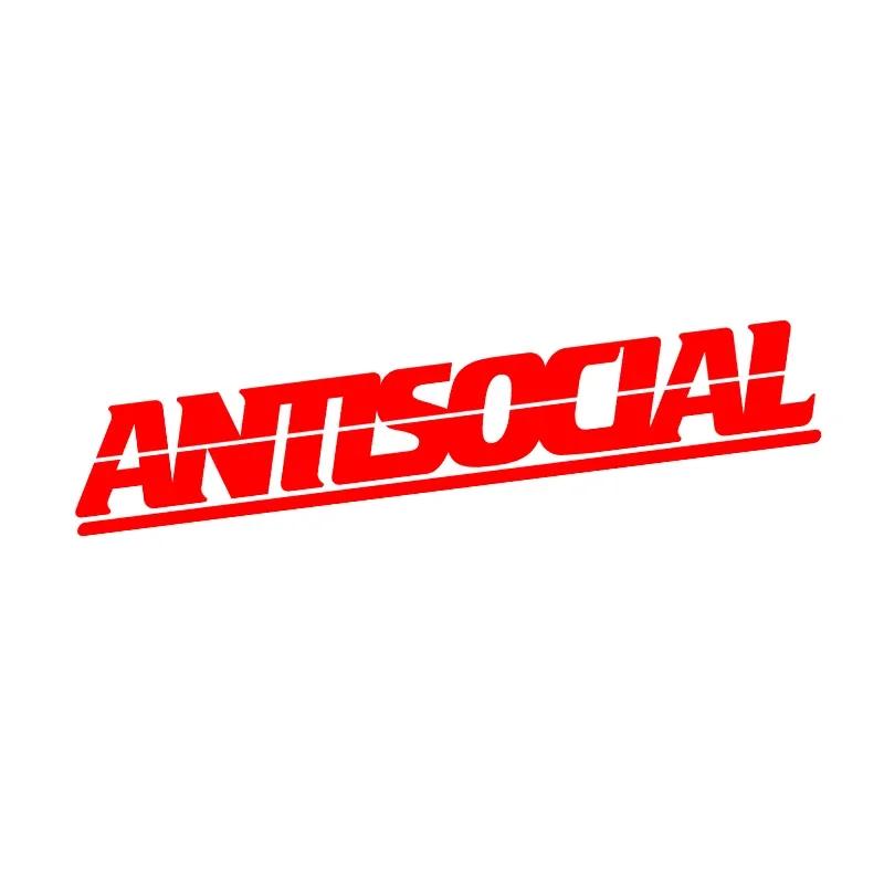 Antisocial Letter Car Stickers for Rear Window Auto Front Windshield Vinyl Decals Motorcycle decorative decals