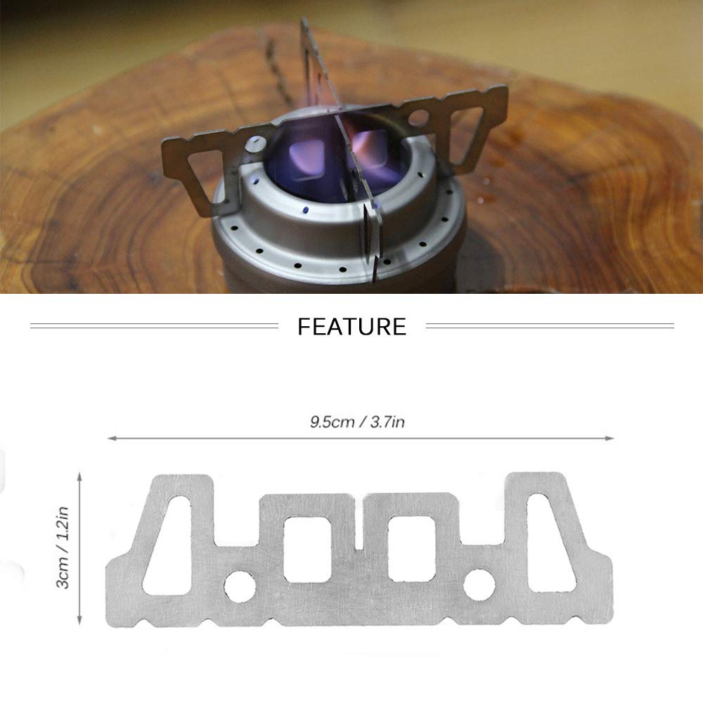 Chaslean Stove Support for Alcohol Burner Titanium Alcohol Stove Cross