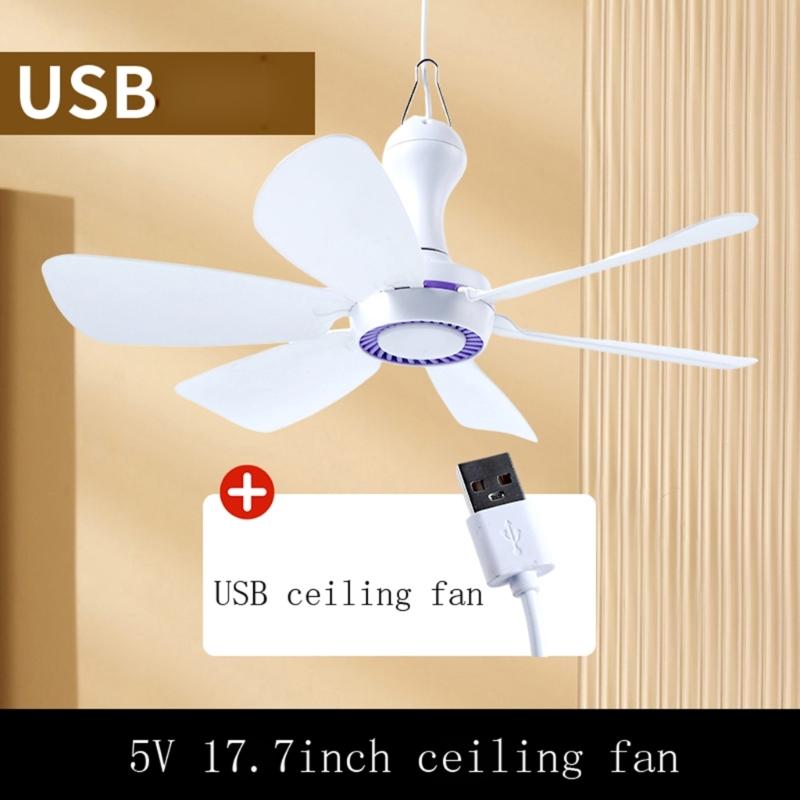 Ventilatore USB da Appendere DC5V1A 5W Efficiente e Silenzioso Motore Brushless per Campeggio Camera da Letto Ufficio Scrivania e Tenda da Viaggio