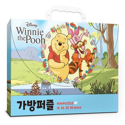 Disney Winnie the Pooh Bag Puzzle 15 + 20 + 25 + 30 Piece Set, Korean Popular Puzzles