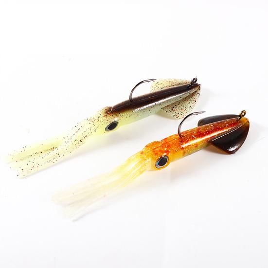 14CM Glow-in-the-dark Squid Lure with Hook Realistic Bionic Artificial Octopus Swimbait Luminous Simulation Soft Lure Saltwater Fishing Accessories