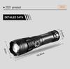 XHPp50 Aluminum Alloy Waterproof Flashlight with Telescopic Zoom & USB Charging