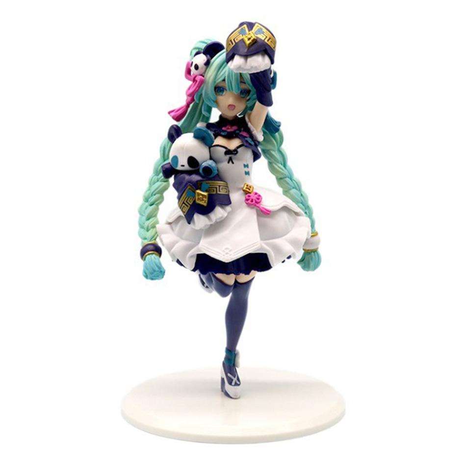 Hatsune Miku Desktop Cute Action Figure 18Cm Neko T-Shirt Ver. Anime Figurine Kawaii Girl Model Toy Gift