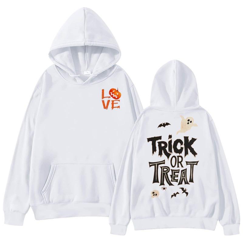 Halloween Hoodie Men's Sports Leisure Comfortable Top Bat Letter Printed Loose Fashion Autumn Winter Hoodie