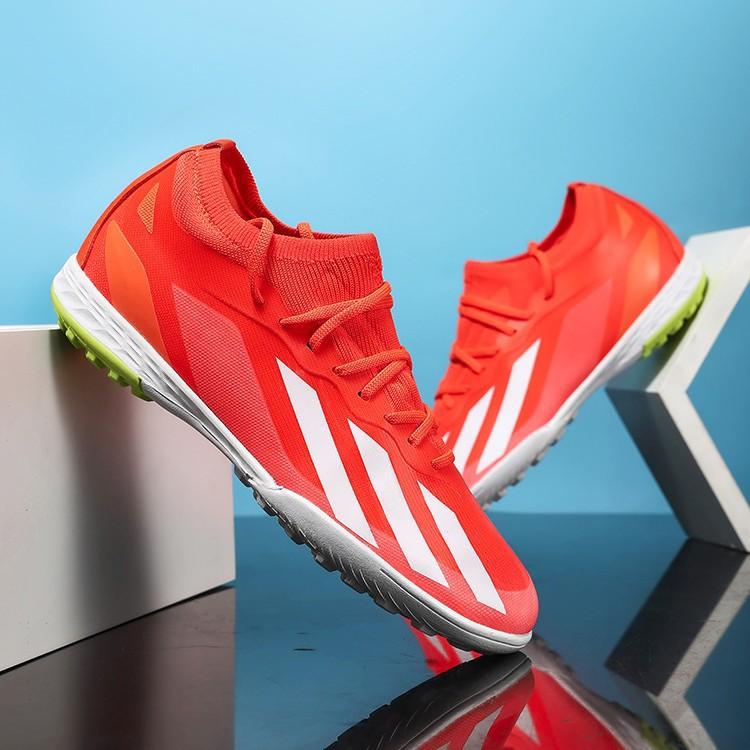 Sportschuhe Nägel Sneaker Low Top Lang Gebrochene Lederoberfläche Jugend Low Top Kurze Nägel Training Große Größe Fußballschuhe Fußball