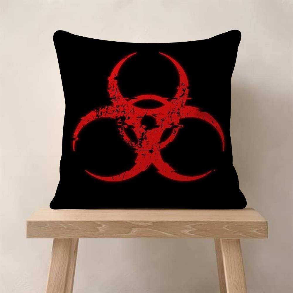Game R-Resident E-Evil U-Umbrella Double-Sided Printed Pillow Cover Short Plush Suitable Living Rooms Sofas Throw Cushion Cover