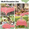 Homaxy Disposable Table Cloth 54x108 In Waterproof Plastic Tablecloth Rectangle Checkered Table Covers for Picnic Birthday Party
