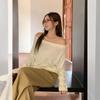Solid Color Swinging Collar One-word Shoulder Long-sleeved Knitted Women's Off-the-shoulder Base, Inner Cover, Early Autumn Wear