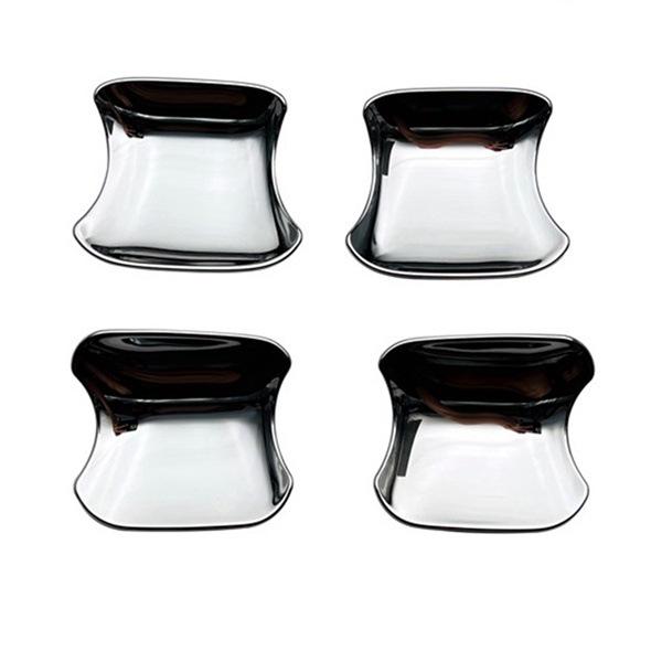 4-Color ABS Car Door Handle Bowl Cover - Silver, Exterior Accessory