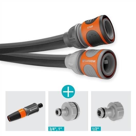 Kit tuyau Liano™Life 30m - GARDENA - Résistance à la pression : 22 bar - Longueur : 30 m Ø int. 13 mm