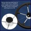 5 Spoke 11/13/15 Inch Stainless Steel Destroyer Steering Wheel Non-Slip Black Foam Surface Boat Accessories