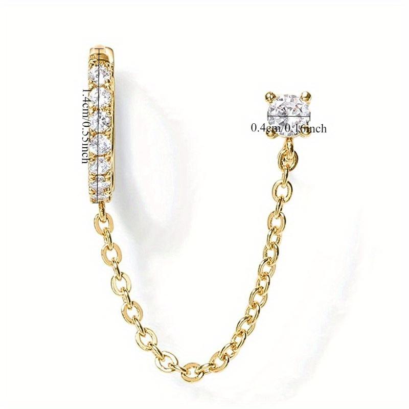 1Pc Fashion Fashion Single Earrings Chain Earrings Earrings Ear Buckles Fashion Hip Hop Earrings