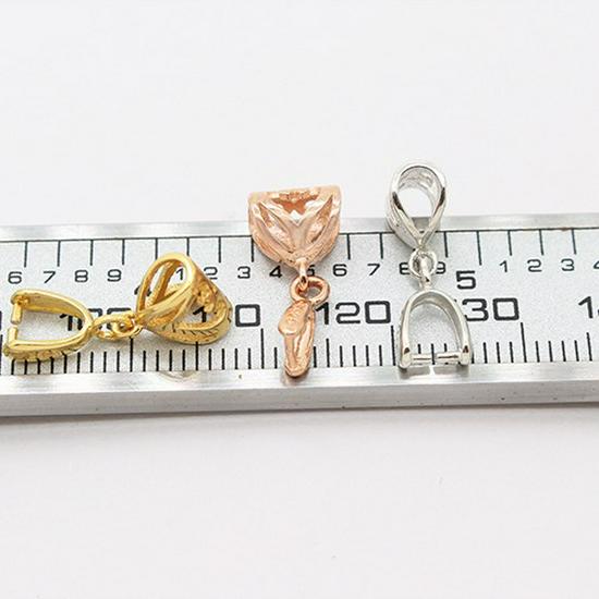 S925 Sterling Silver Pendant Clip for DIY Jade, Amber, and Crystal Accessories