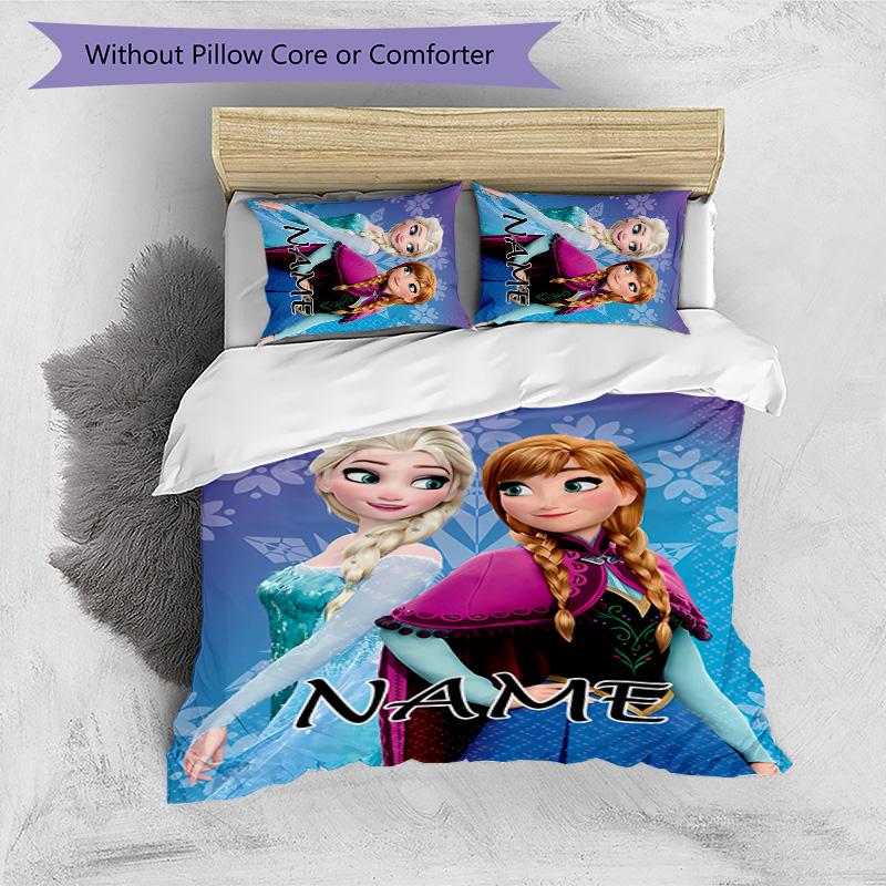 3pcs Frozen6 Cover Set - Personalized Name, HD Printed Bedding with 1 Cover and 2 Pillowcases - Perfect for Home Decor, Easy Care