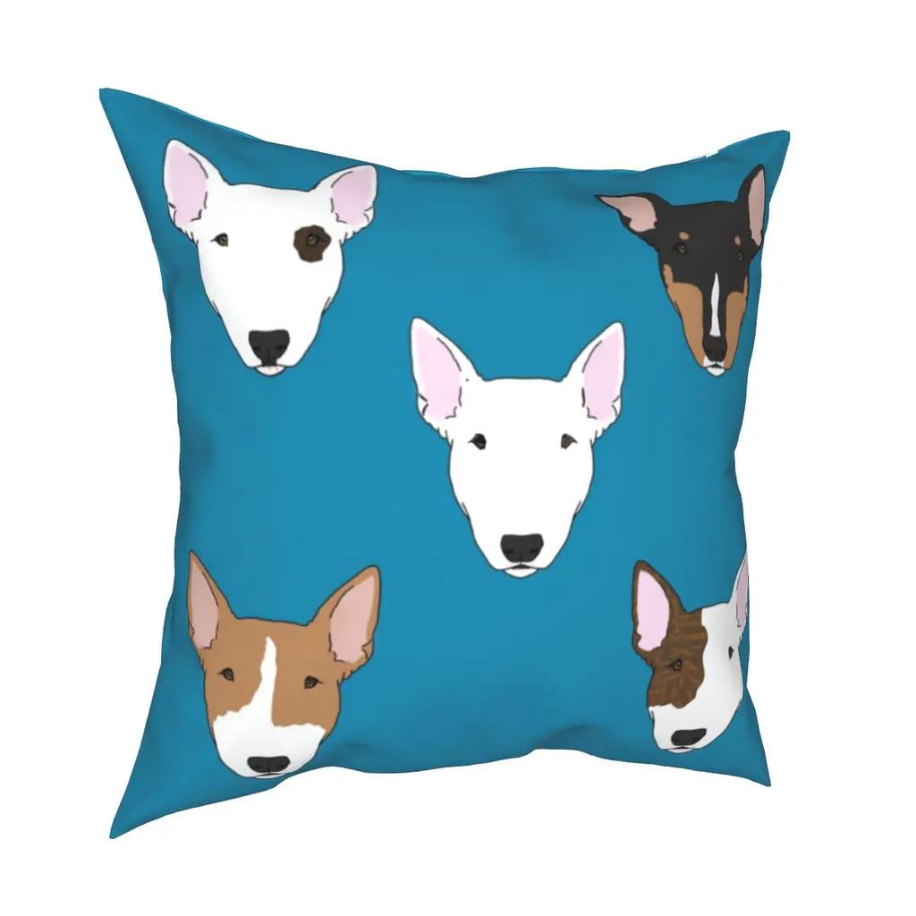 Wohndekor Lustig Niedlich Bullterrier Muster Druck Kissenbezug Polyester Kissenbezug Dekor 45x45cm