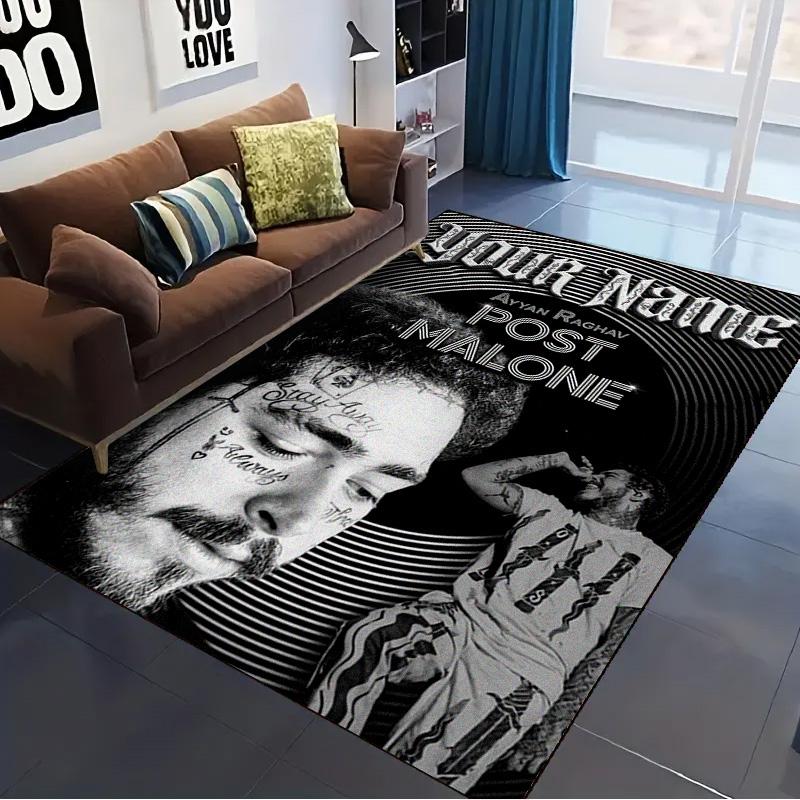 Name Custom Post Malone Carpet Rug for Living Room Bedroom Home Sofa Decoration,Kids Play Non-slip Floor Mat