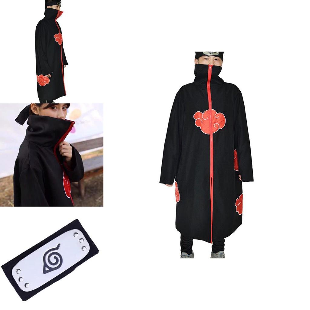 High-quality Naruto Akatsuki Uchiha Itachi Cosplay Costume Robe Cloak Ideal For Events