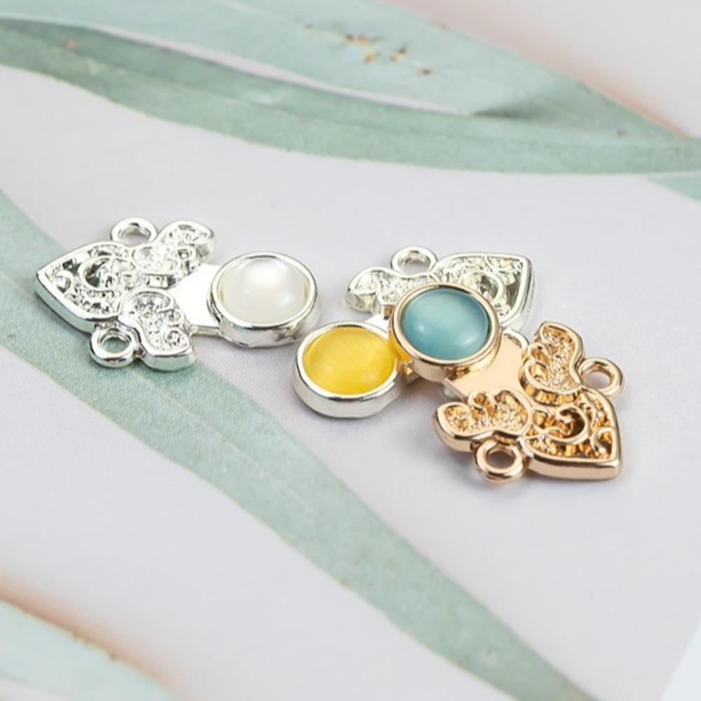 10PCS Chinese Style Metal Buttons Delicate Retractable Button Hanfu Decorative Buckle Reduce Waist