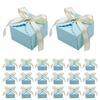 European Candy Box, Five-Color Bow Square Wavy Candy Box, Wedding Gift Packaging Box.