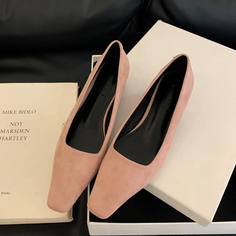 Fashion SUOJIALUN 2025 Spring New Brand Shallow Slip On Women Boat Shoes Square Low Heel Single Shoes Elegant Outdoor Dress Pumps Shoes
