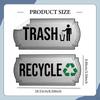6 Pieces Trash and Recycle Stickers Decal Portable Self Paste Sorting Stickers, Recycling Bin Labels