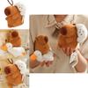 Delightful Capybara Plush Hanging Keychain Made From Luxurious Mink Plush Fabric