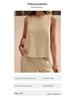 2025 Summer Women's Trendy Two-Piece Set: Loose Cotton Pullover with Round Neck.