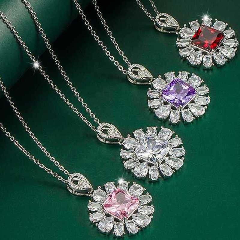 Sace Gems Κλασικό πολυτελές γυναικείο κρεμαστό κολιέ ζιργκόν Κοσμήματα Δώρο πάρτι υπόσχεσης γάμου