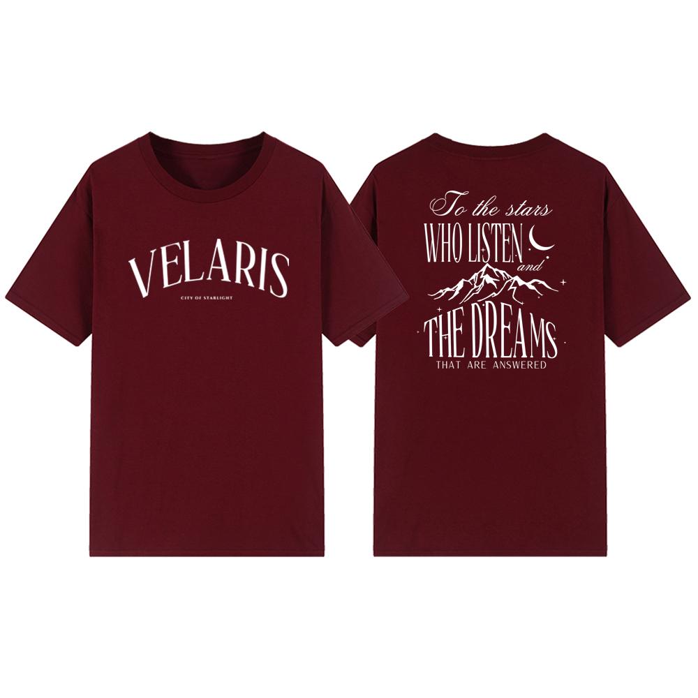 Velaris City of Starlight Acotar Graphic T Shirts Night Court Shirt Bookish Gift Men Women Short Sleeve Tshirts Streetwear Tops