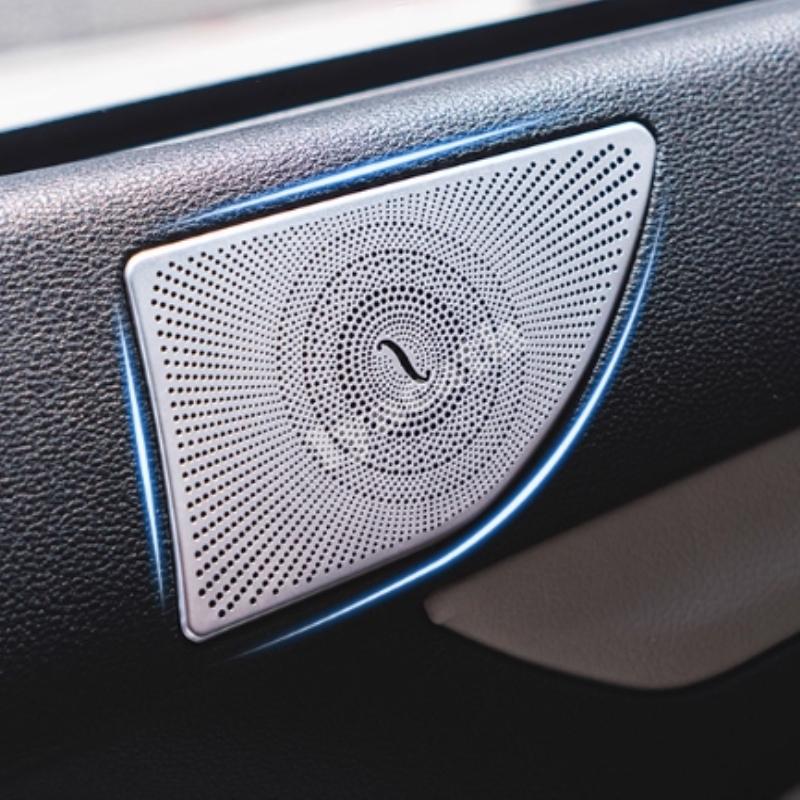 For Mercedes Benz E Class Coupe W207 C207 2009-2016 Interior Car Speaker Cover A Pillar Loudspeaker Door horn Panel Trim Sticker