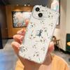 For iPhone 15 16 14 13 12 11 Pro Max XS X XR SE 7 8 Plus Soft Silicone Clear Cover Flower Luxury Phone Case