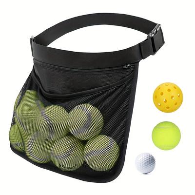 Multifunktionale Sport-Netz-Hüfttasche, Verstellbarer Halter für Tennis-, Pickleball- & Golfbälle, Leichter Hüftträger