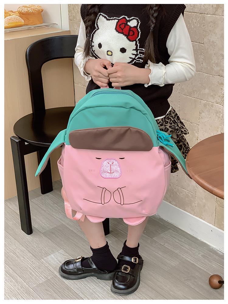 2025 Trendy Capybara Girl's Cartoon School Backpack