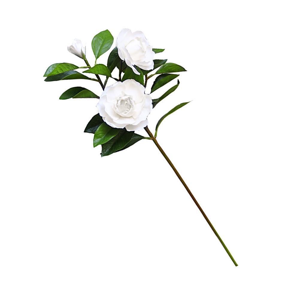 Artificial Flower Faux Gardenia Simulation Blooms for Wedding Decor Table Centerpiece Home Living Room Bedroom Adornment