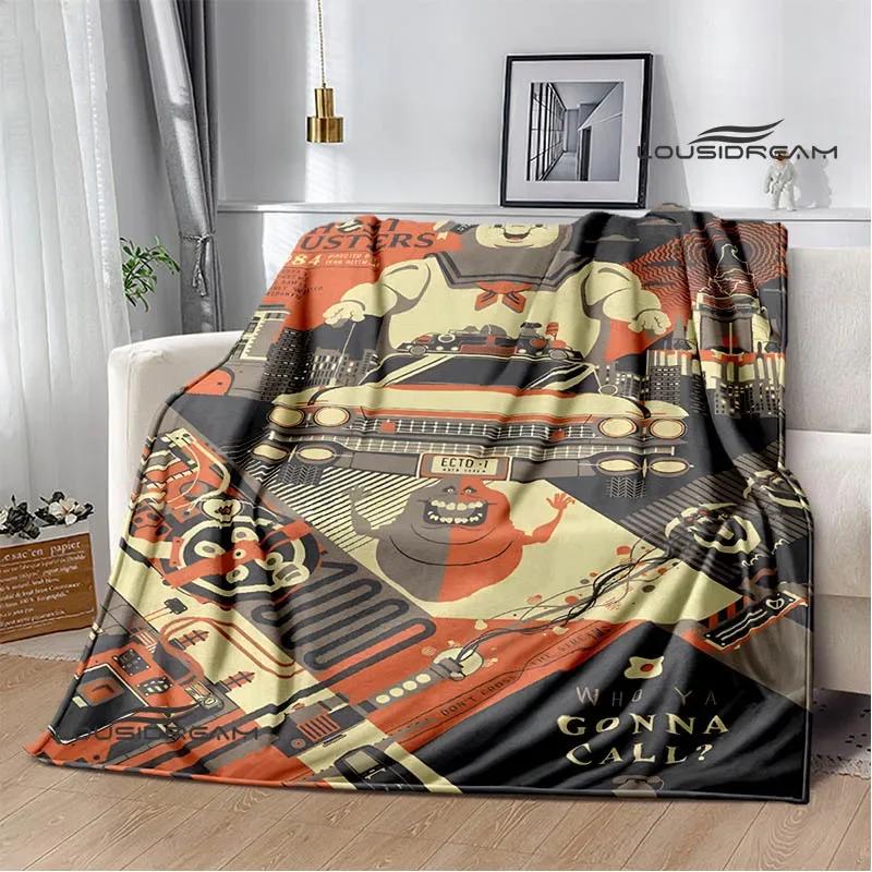 G-Ghostbusters Cartoon-Druckdecke Warme Flanelldecken Weich und Bequem Decke für Zuhause und Reisen Bettwäsche Geburtstagsgeschenk