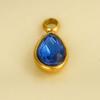 Geometry Water Droplets Pendant Shiny Rhinestone Stainless Steel Base Waterproof Charms For Jewelry Making Supplies DIY Bracelet