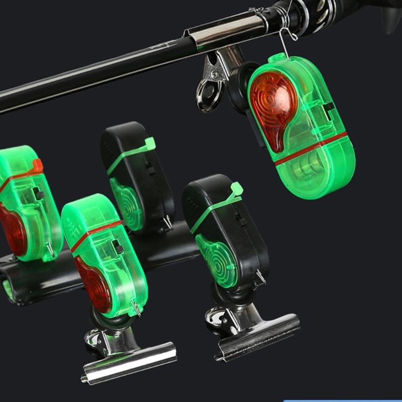 Fishing Bites Alarm Sensitive Bites Alert with Sound Light Electronic Fishing Alarms Indicator Multi Angles Adjustable