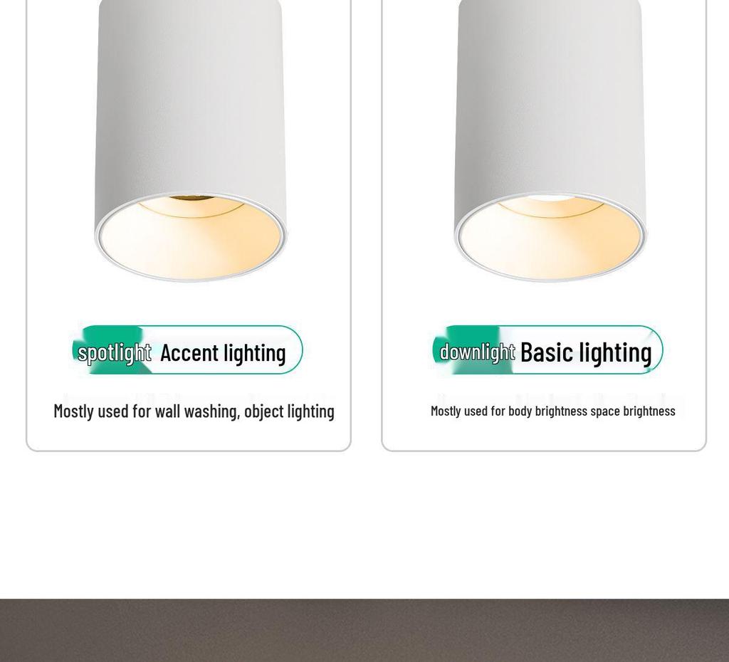 Compact Adjustable Angle LED Ceiling Spotlight for Bedrooms and Living Rooms