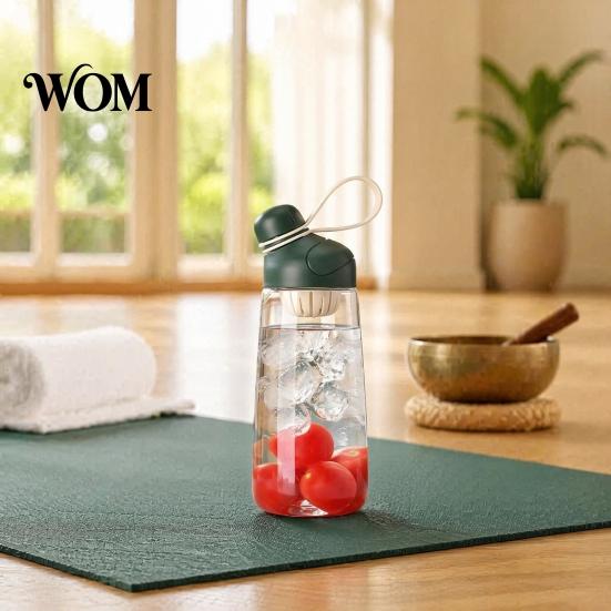 Wide Mouth Hydration Flask Tritan Plastic Water Bottle, with Leak Proof Lid, 600ml Capacity, Fast Commuter Bottle Drinking Spout Sports for