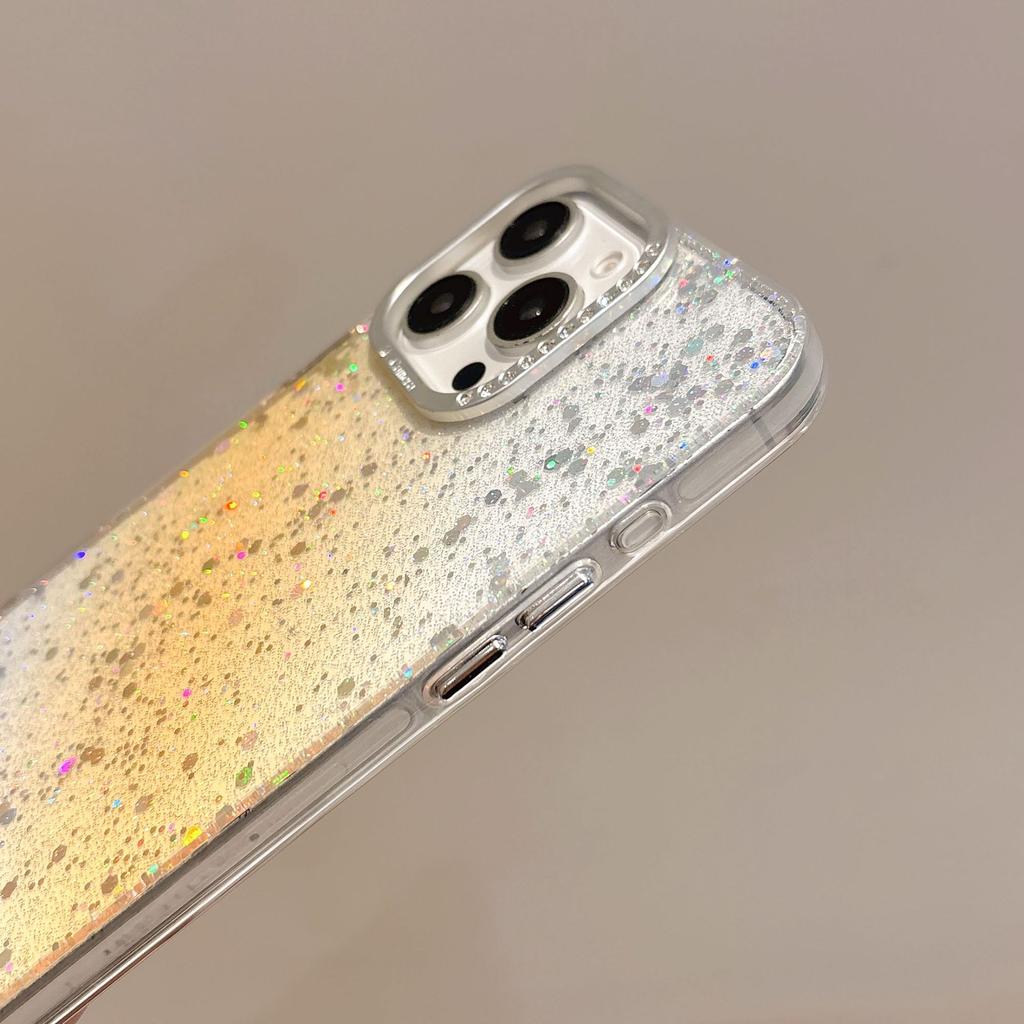 Starry Sky Gradient Glitter Powder Applicable To Apple 16 Mobile Phone Case Sequins IPhone 15 ProMax Rhinestone Anti-fall Protection Case