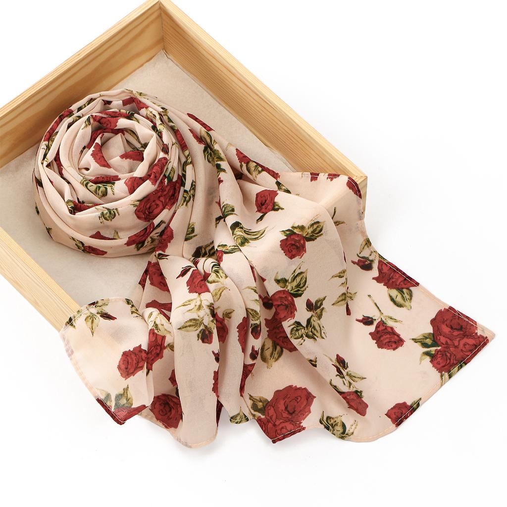 New Pattern Printed Chiffon Hijab Scarf For Woman Muslim Hijabs Shawl Fashion Long Wraps Female Headband Ethnic Islam Turban