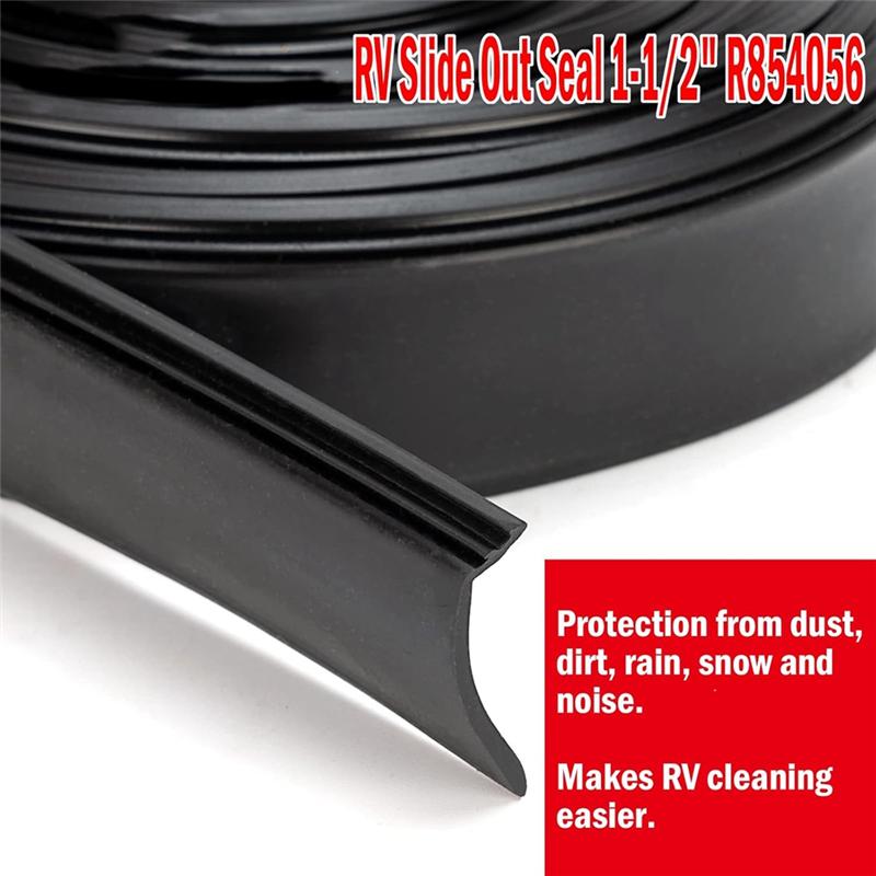2025 Trend RV Slide Out Wiper Seal Rubber Seal Weather Stripping For Rvs Rubber Slideout Seal (Clip On) 25'