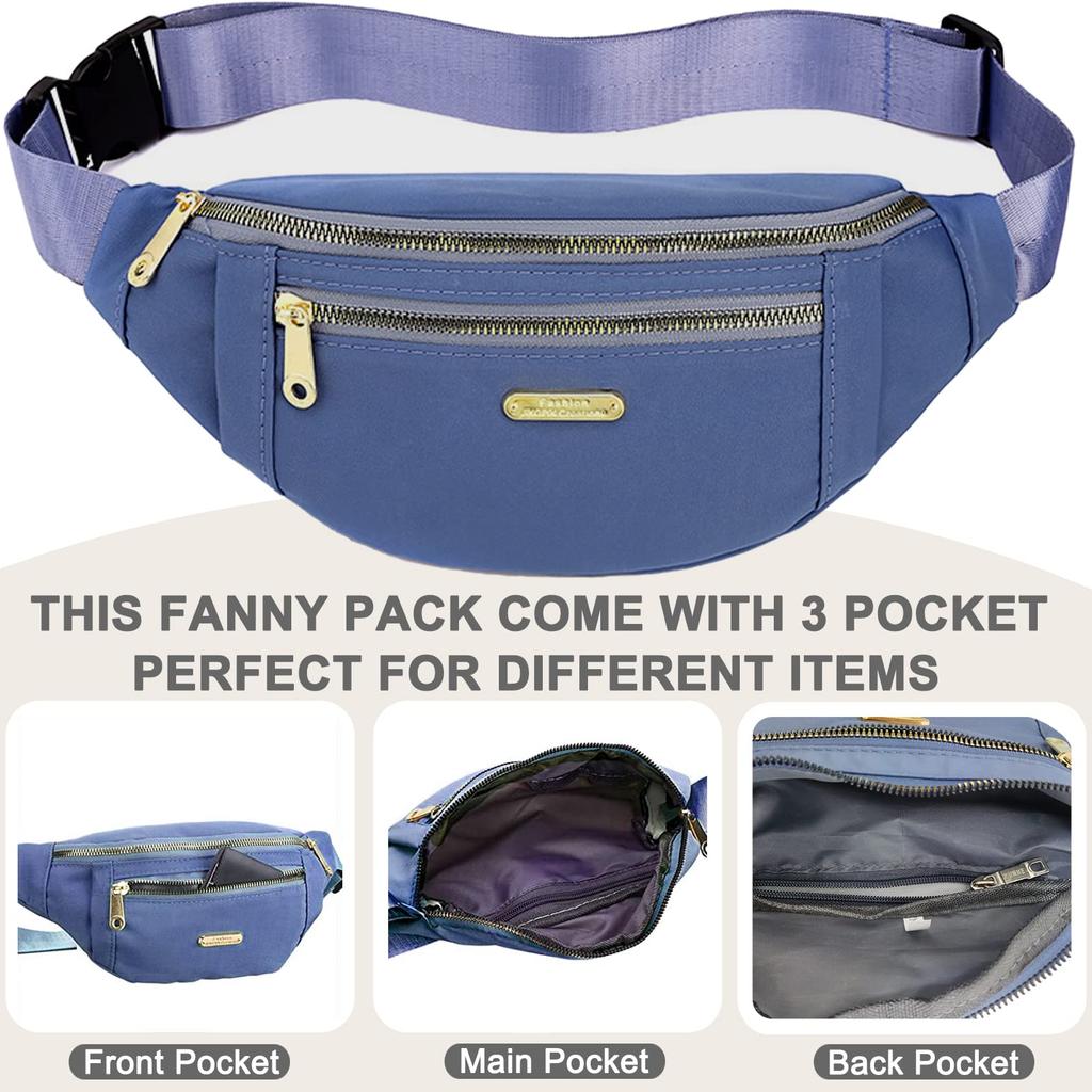Packs for Women Men Belt Bag Fashion Waist Packs Lightweight Crossbody Bags Bum Bag for Running Hiking Travel Workout