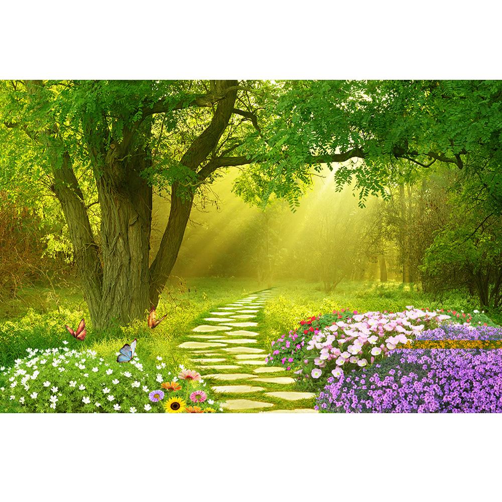 Forest Wallpaper Flowers Butterfly Forest Wall Murals Living Room Home Decor