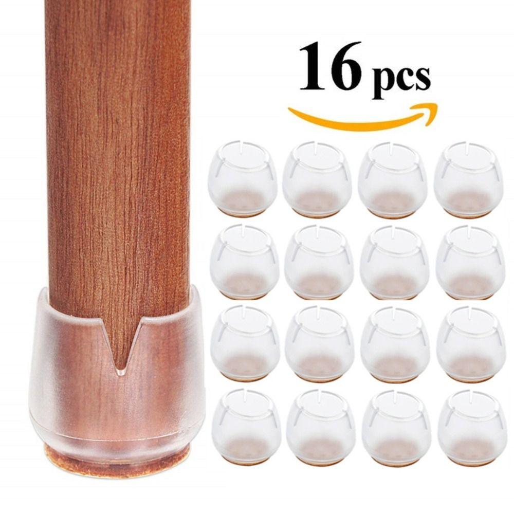 16PCS Non-Slip Round Chair Pads Silent Chair Foot Cover Durable Chair Leg Caps  Table Covers
