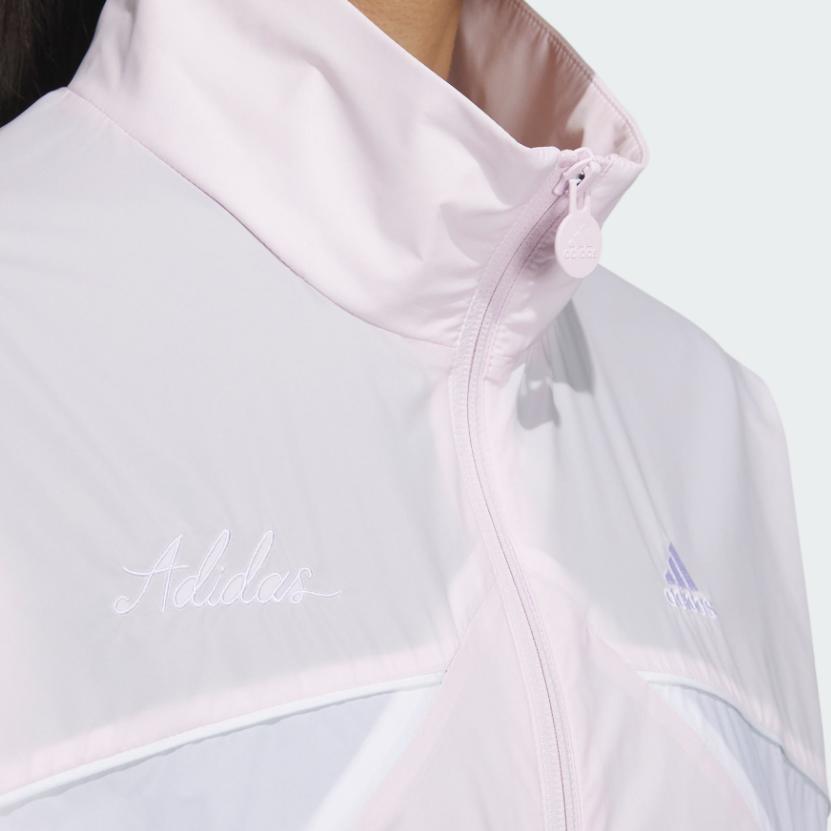 Adidas Colorblock UV Protection Sports Jacket Women Outerwear Pink White IP7102